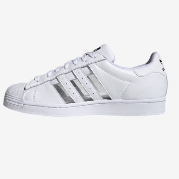 NWOT MEN 10 WOMEN 11 Adidas Originals White Shell Top, Transparent Clear Stripes - Picture 5 of 10